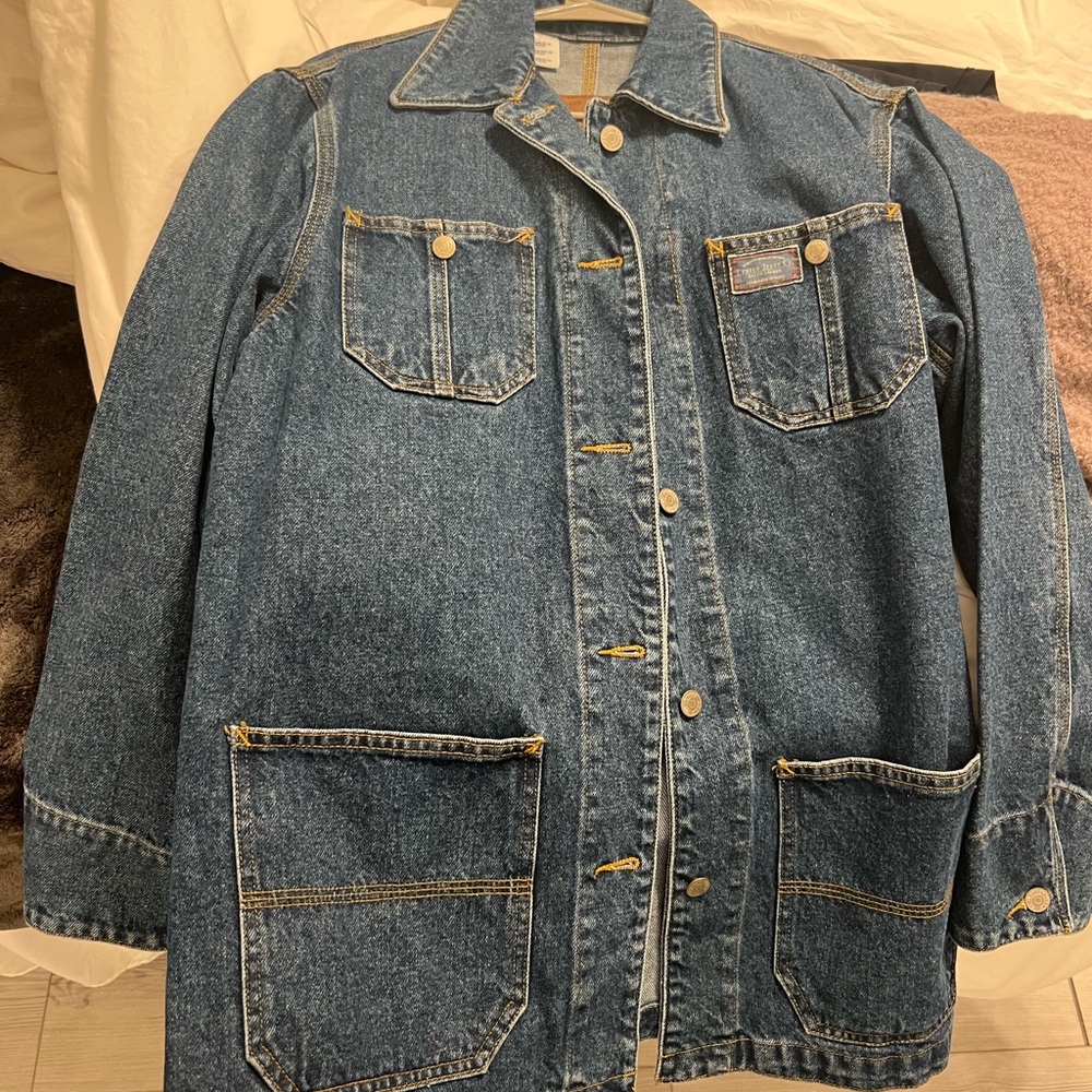 Ralph Lauren Blue Denim Jacket with Yellow Accents